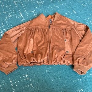 Anthropologie Brown Bomber Jacket